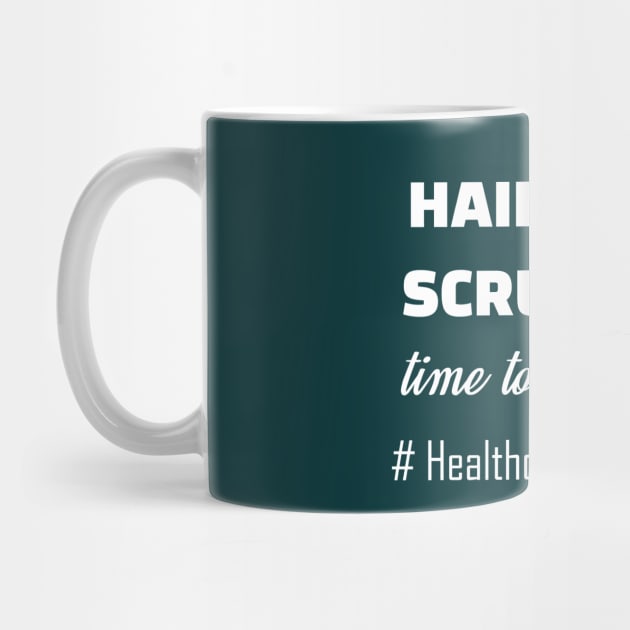 hair up... scrubs on... ready to fight healthcare life 2020 healthcare worker gift by DODG99